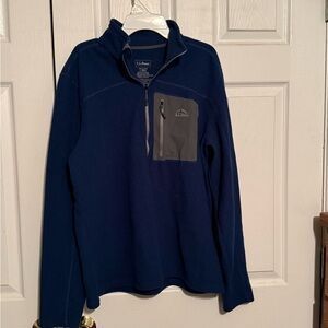 L.L. Bean Blue Pullover with Gray Accent